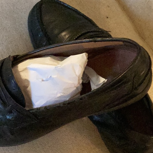 Men's 10 M Black Leather Loafers Italian Design - Picture 6 of 7